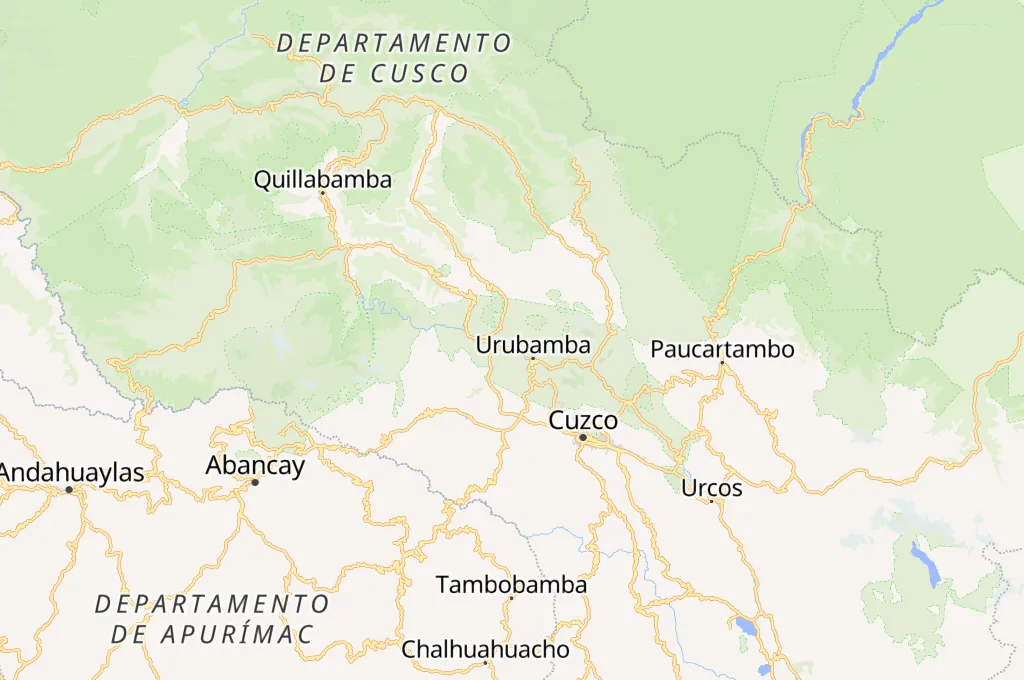 Urubamba Area Map Urubamba Area Map