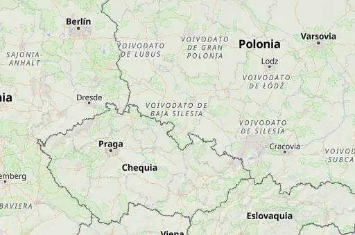 Map of Voivodato de Baja Silesia