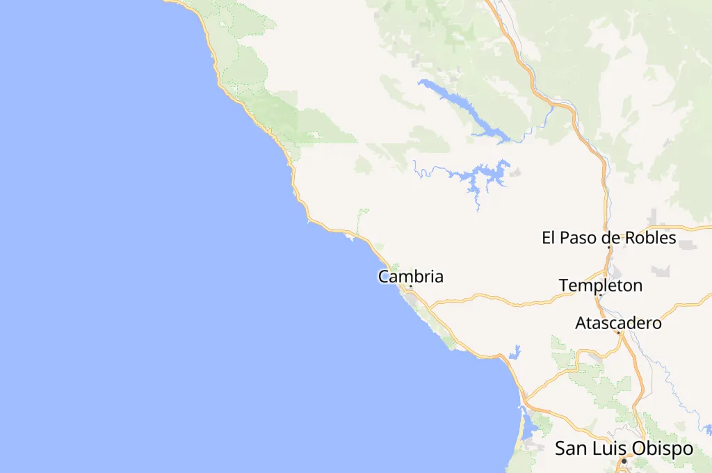 San Simeon Area Map San Simeon Area Map