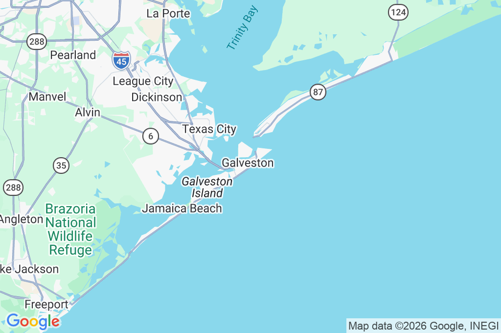 Galveston Area Map Galveston Area Map