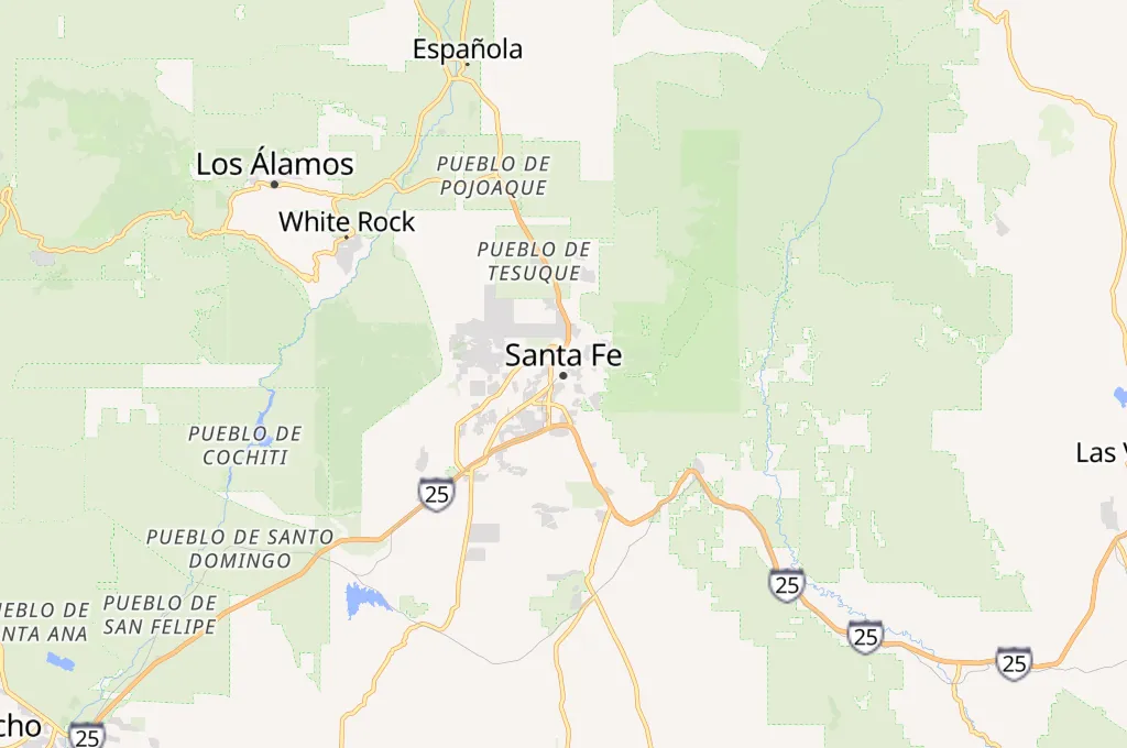 Santa Fe Area Map Santa Fe Area Map