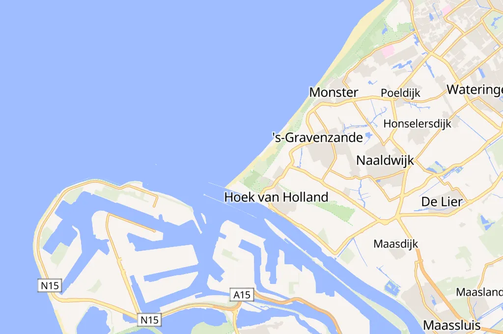 Hoek van Holland Area Map Hoek van Holland Area Map