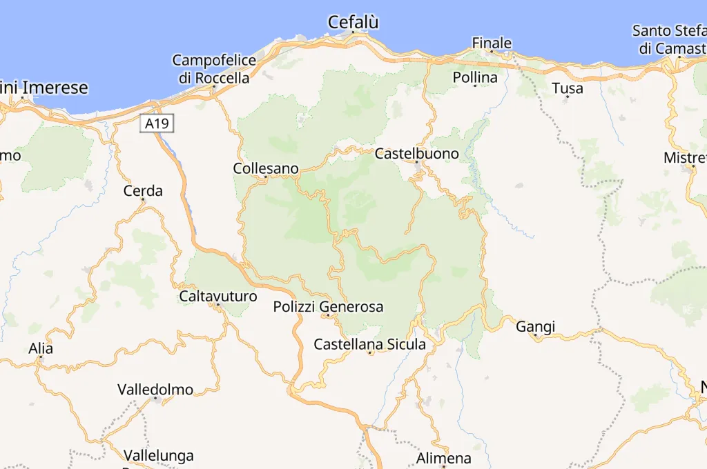 Piano Battaglia Area Map