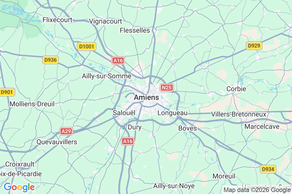 Amiens Area Map