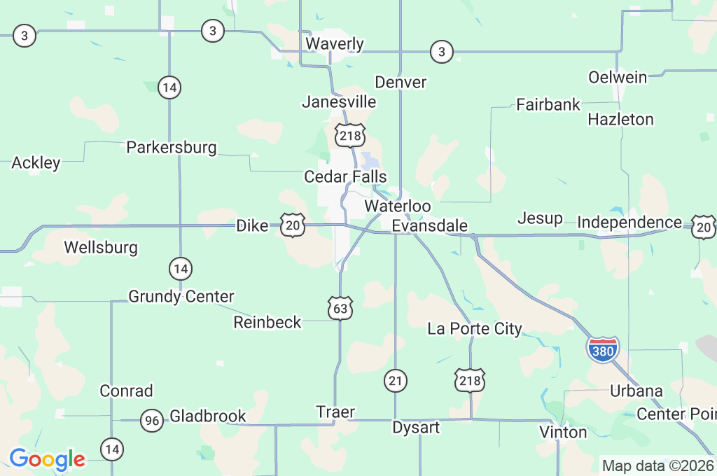 Cedar Falls Junction Area Map Cedar Falls Junction Area Map