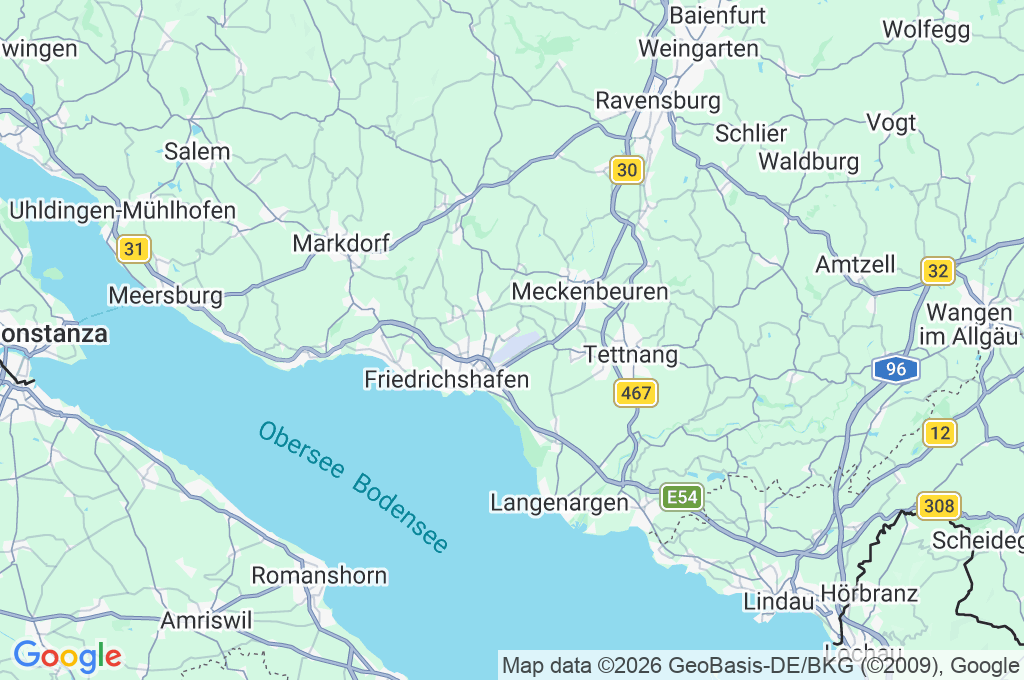 Friedrichshafen Area Map Friedrichshafen Area Map