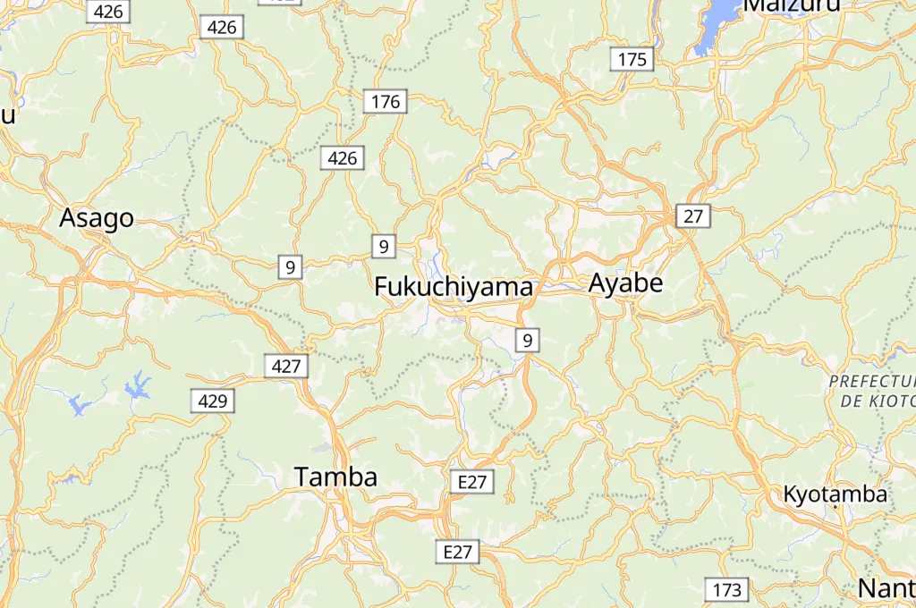 Castillo de Fukuchiyama Area Map Castillo de Fukuchiyama Area Map