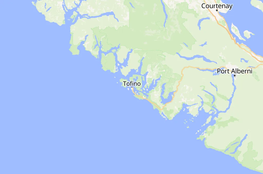 Tofino Sea Kayaking Area Map