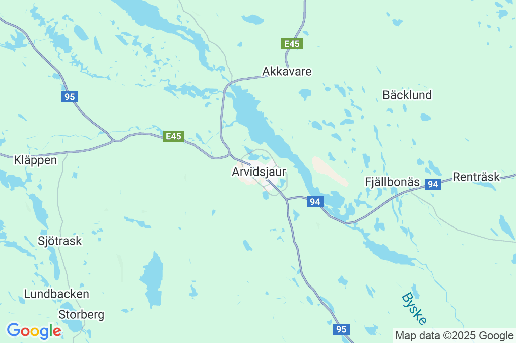 Arvidsjaur Area Map