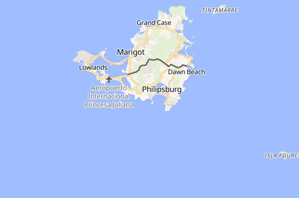 Little Bay Beach Area Map Little Bay Beach Area Map