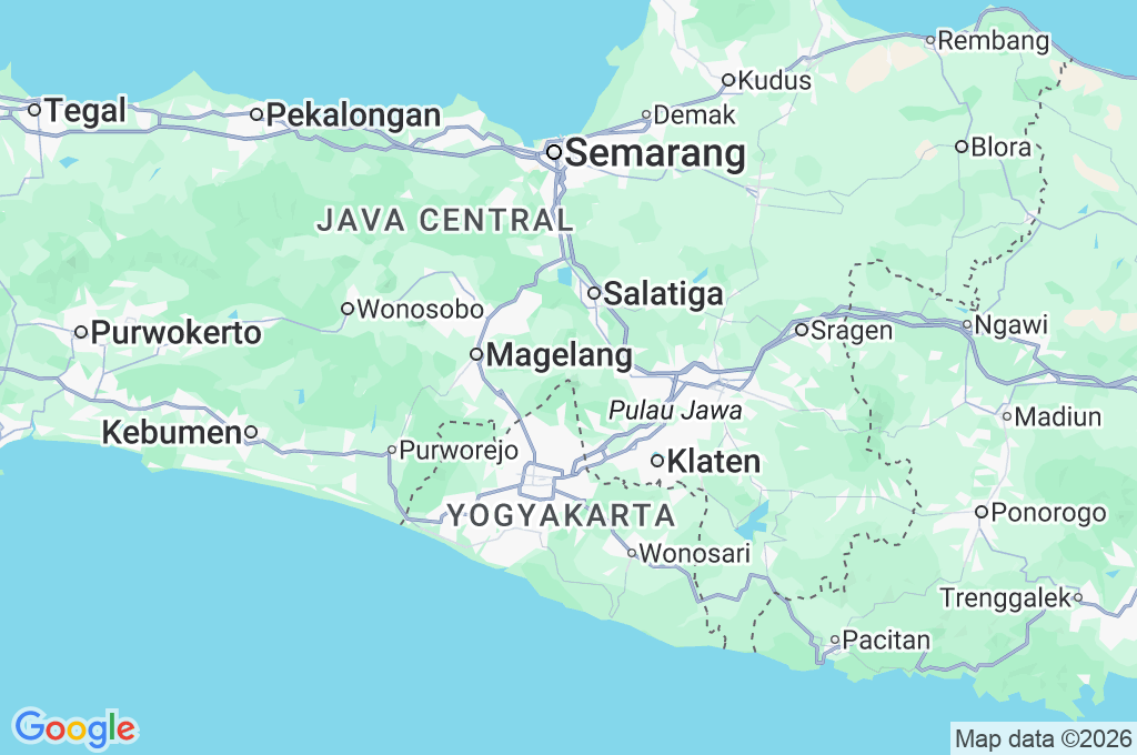 Monte Merapi Area Map Monte Merapi Area Map