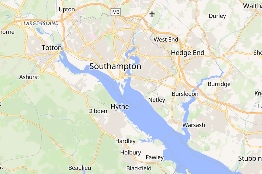 Río Itchen Area Map