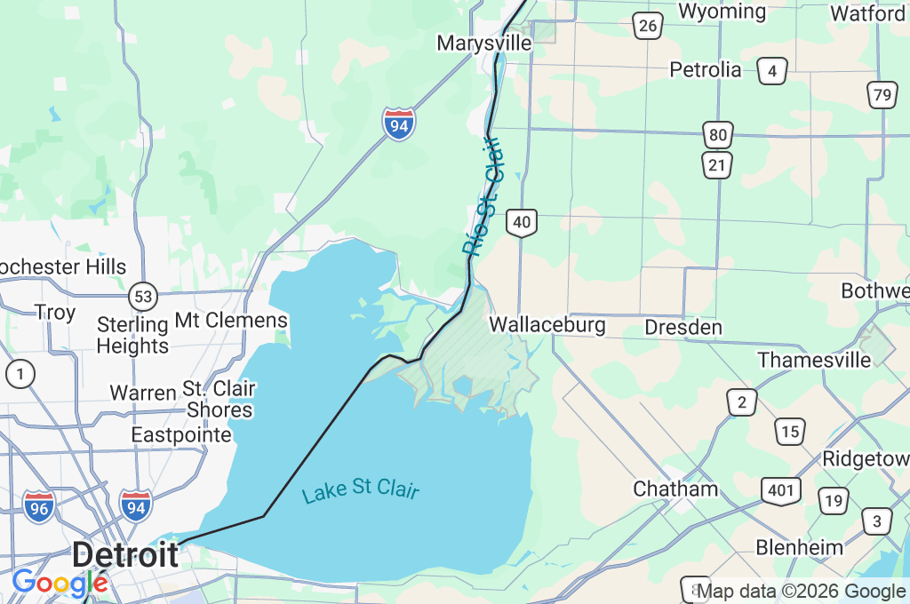 Algonac Area Map