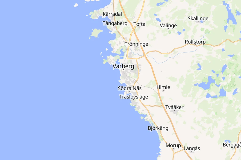 Kåsa Strand Area Map Kåsa Strand Area Map