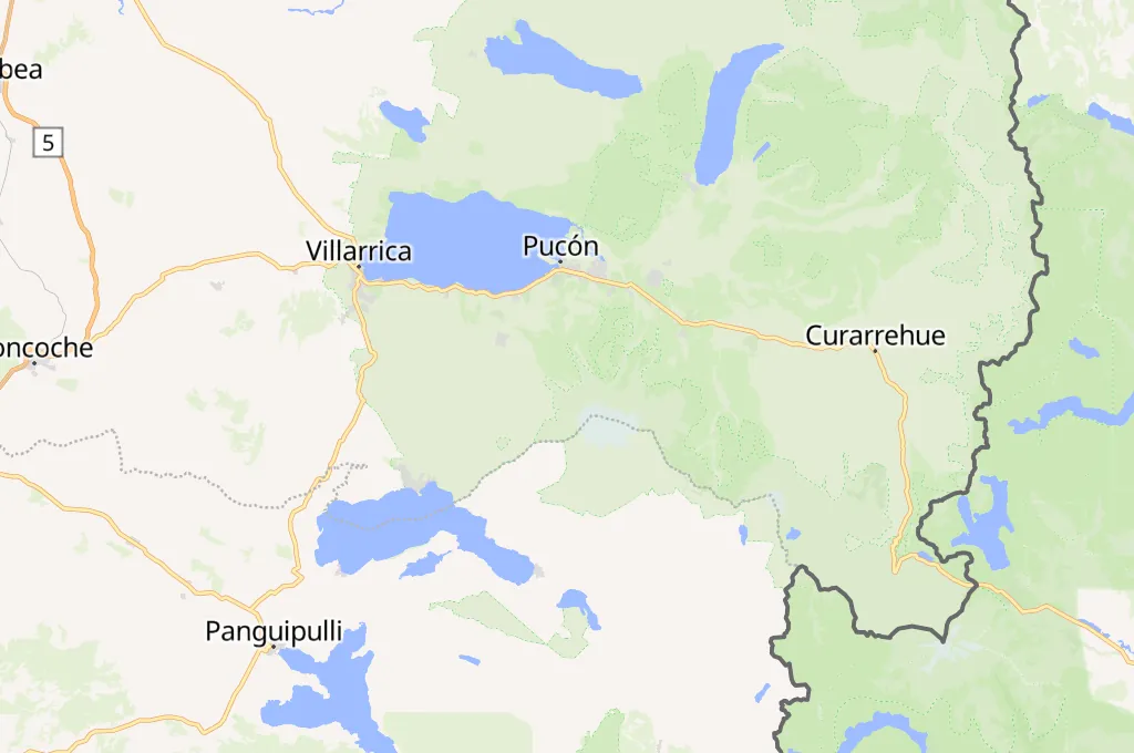 Volcán Villarrica Area Map Volcán Villarrica Area Map