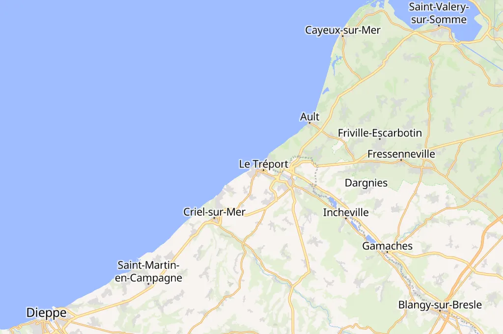 Le Tréport Area Map Le Tréport Area Map