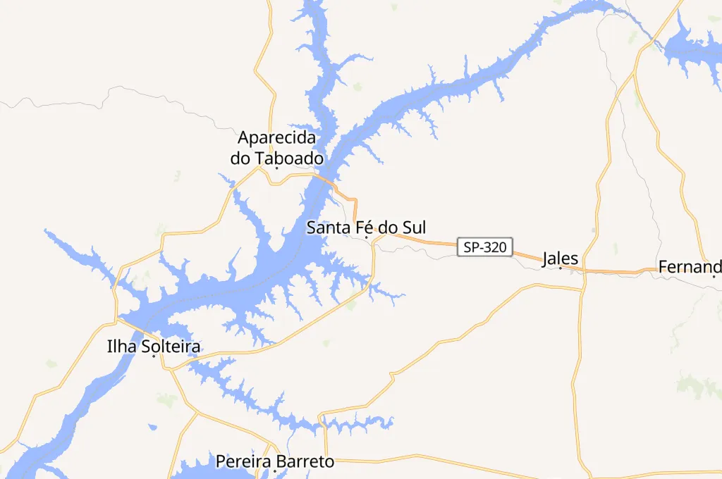 Estación de Santa Fé do Sul Area Map Estación de Santa Fé do Sul Area Map