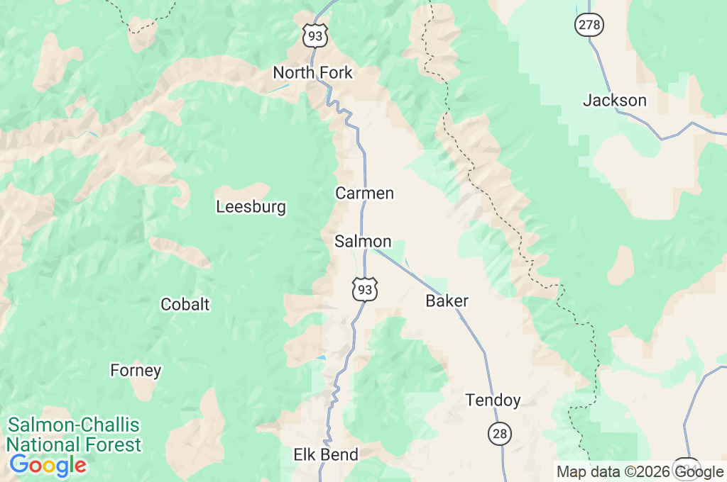 Salmon Area Map