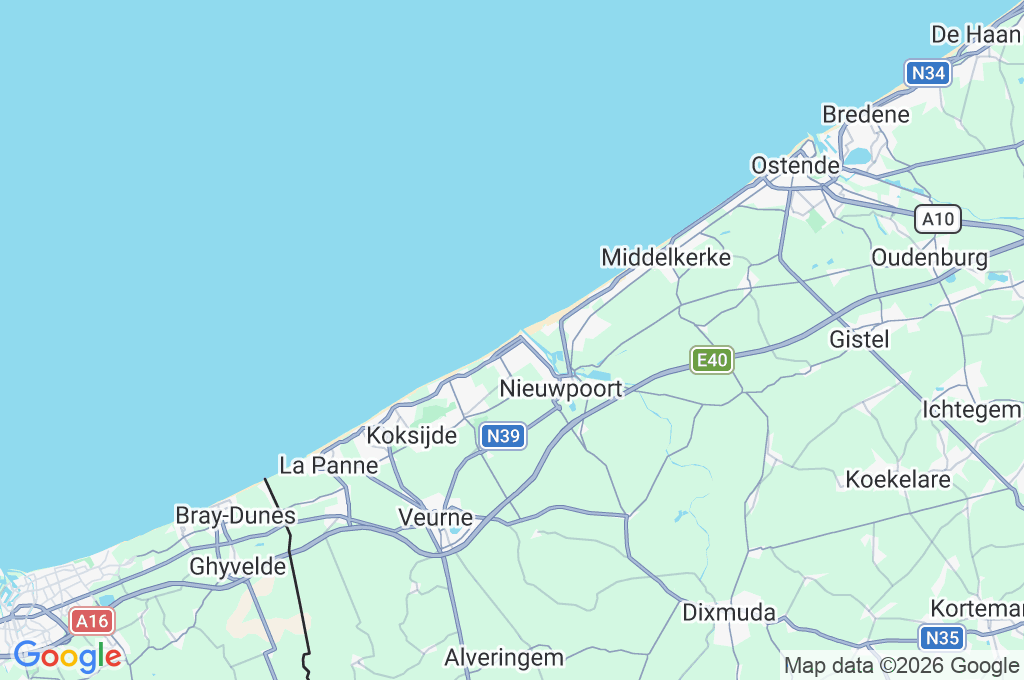 Nieuwpoort-Bad Area Map
