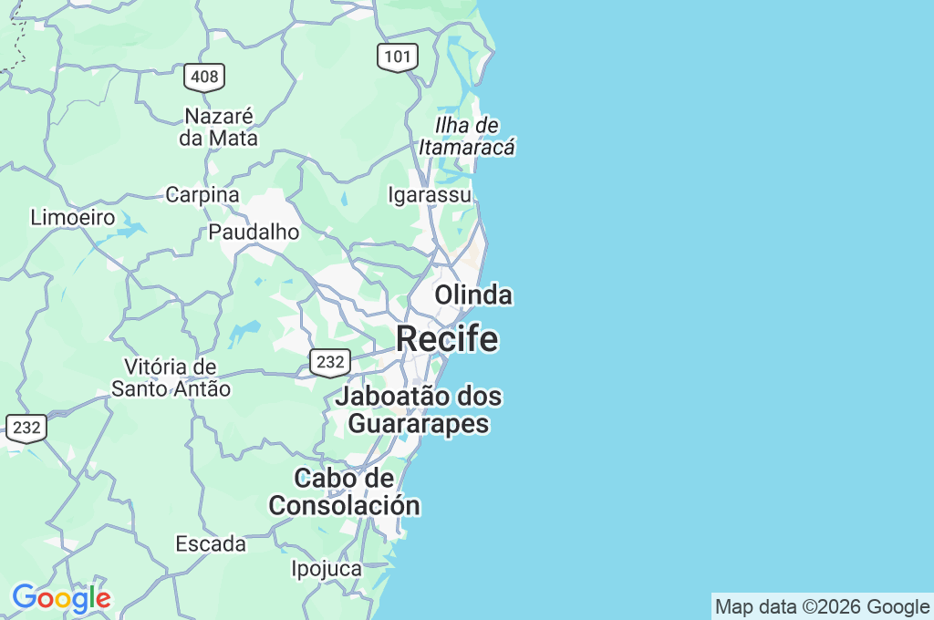 Centro Histórico de Olinda Area Map