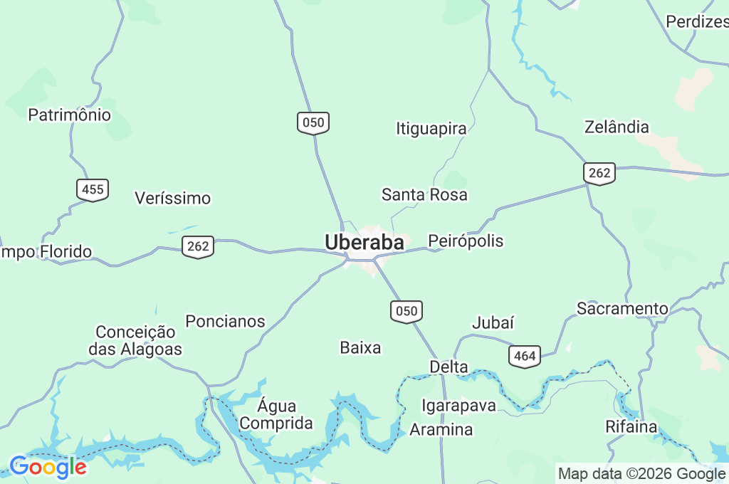 Uberaba Area Map Uberaba Area Map