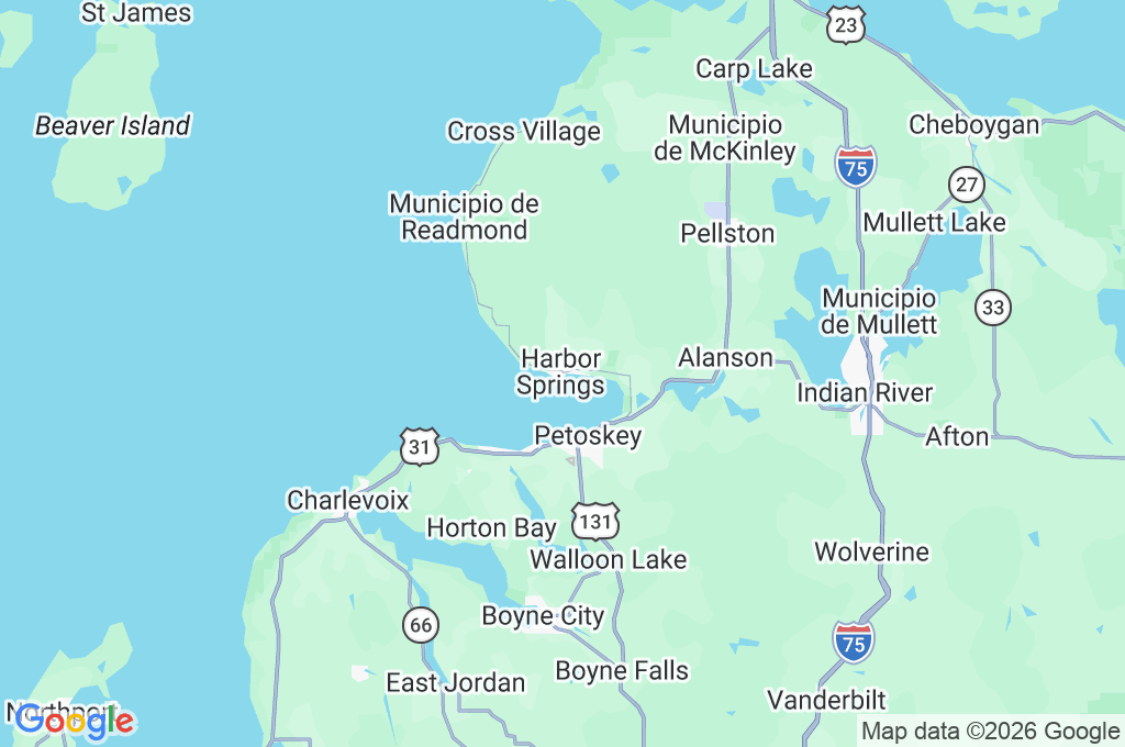 Harbor Springs Area Map Harbor Springs Area Map