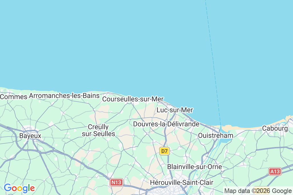 Bernières-sur-Mer Area Map Bernières-sur-Mer Area Map