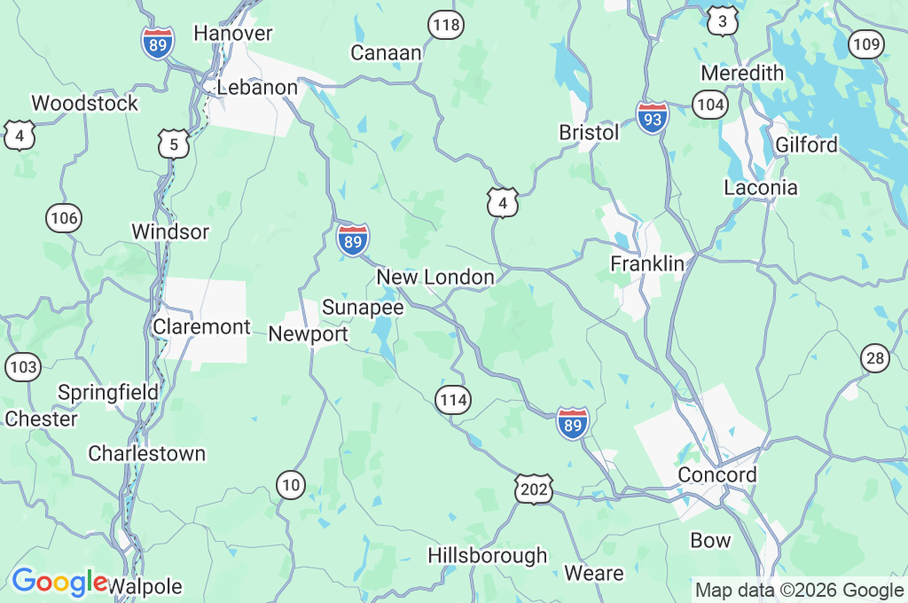 Lago Sunapee Area Map
