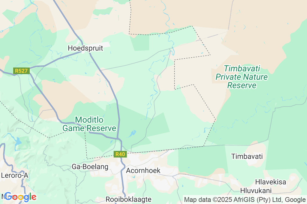 Serondella Game Lodge Area Map