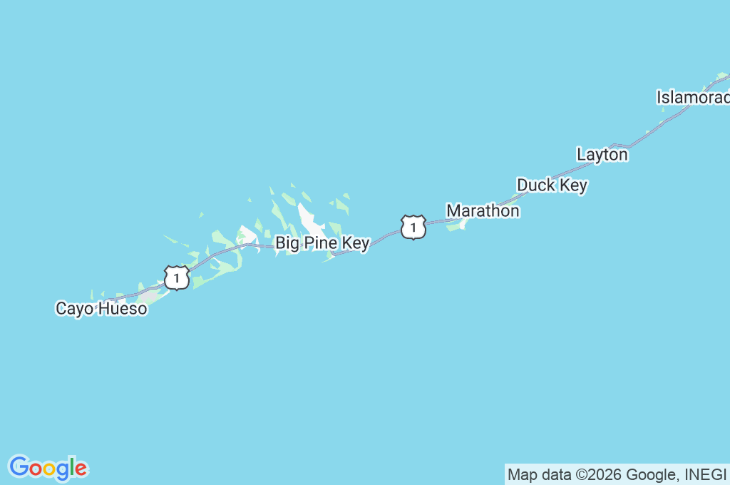 Big Pine Key Area Map Big Pine Key Area Map