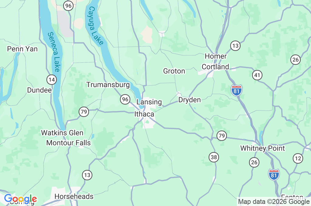 Laboratorio Cornell de Ornitología Area Map