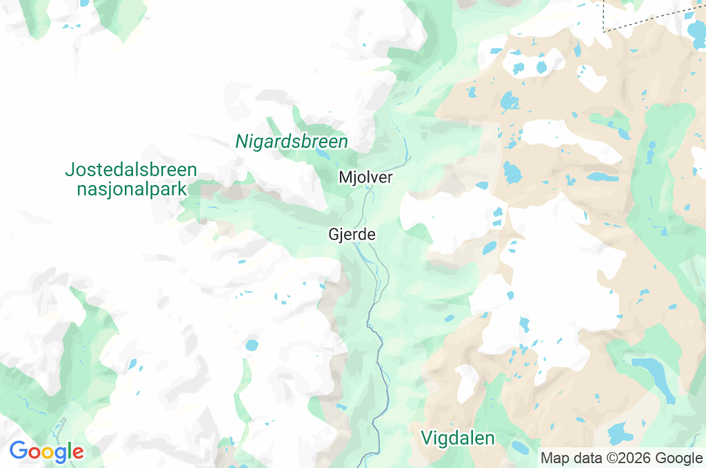Jostedal Area Map