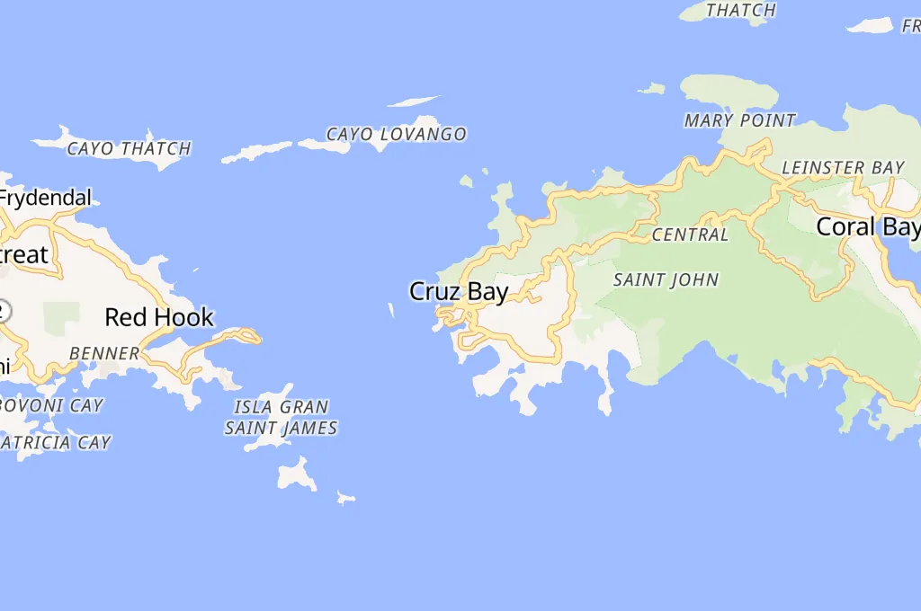 Cruz Bay Area Map Cruz Bay Area Map
