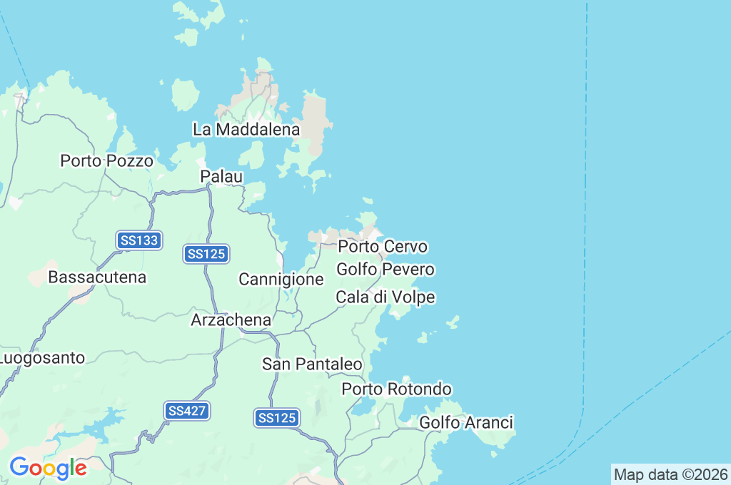 Liscia di Vacca Area Map