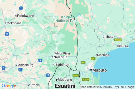 Map of Distrito de Ehlanzeni