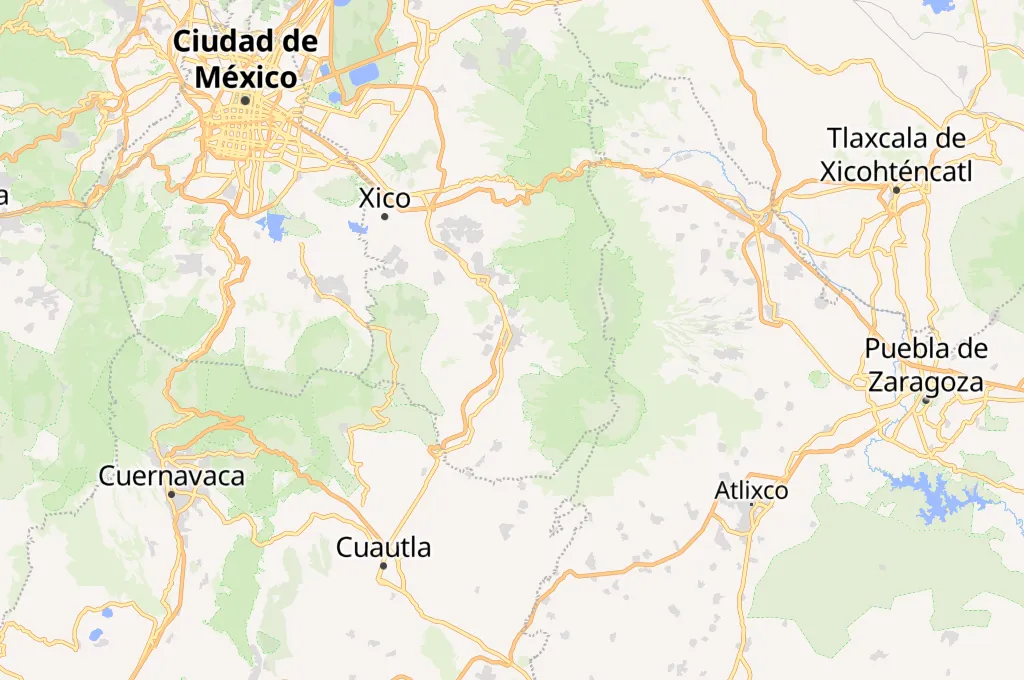 Amecameca Area Map Amecameca Area Map