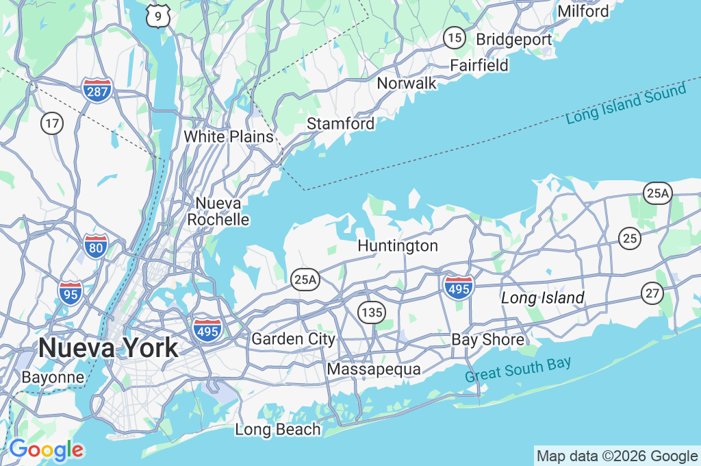 Bahía de Oyster Bay Area Map
