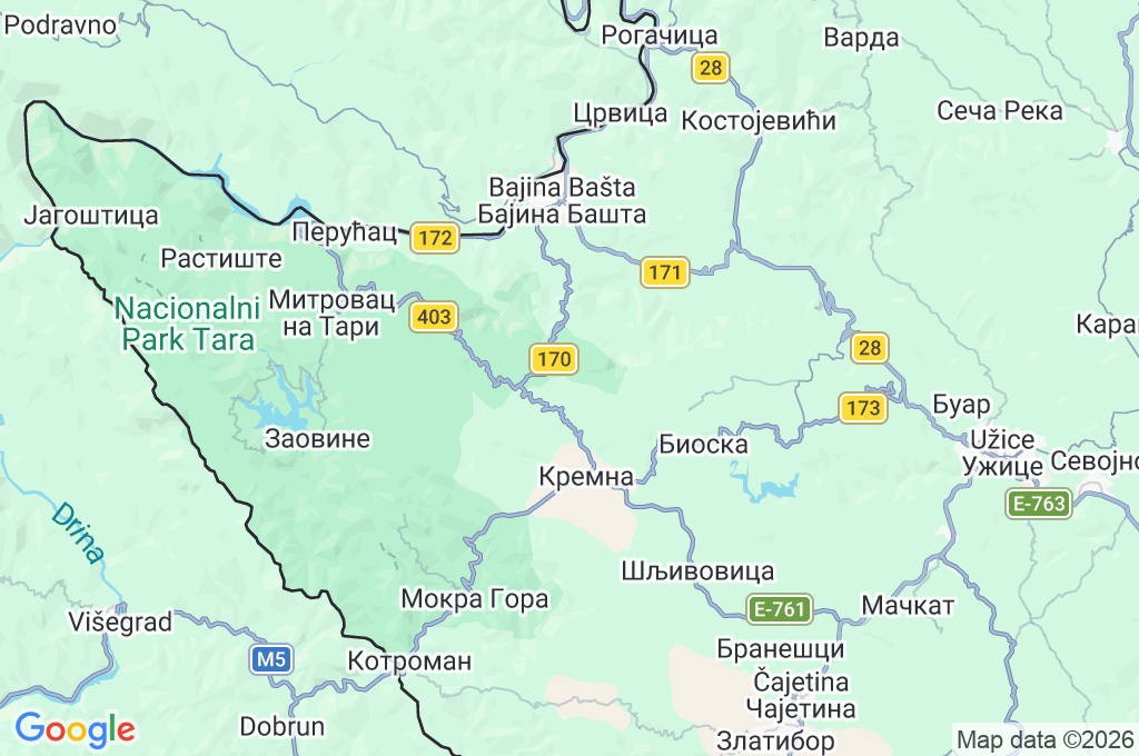 Tara Area Map