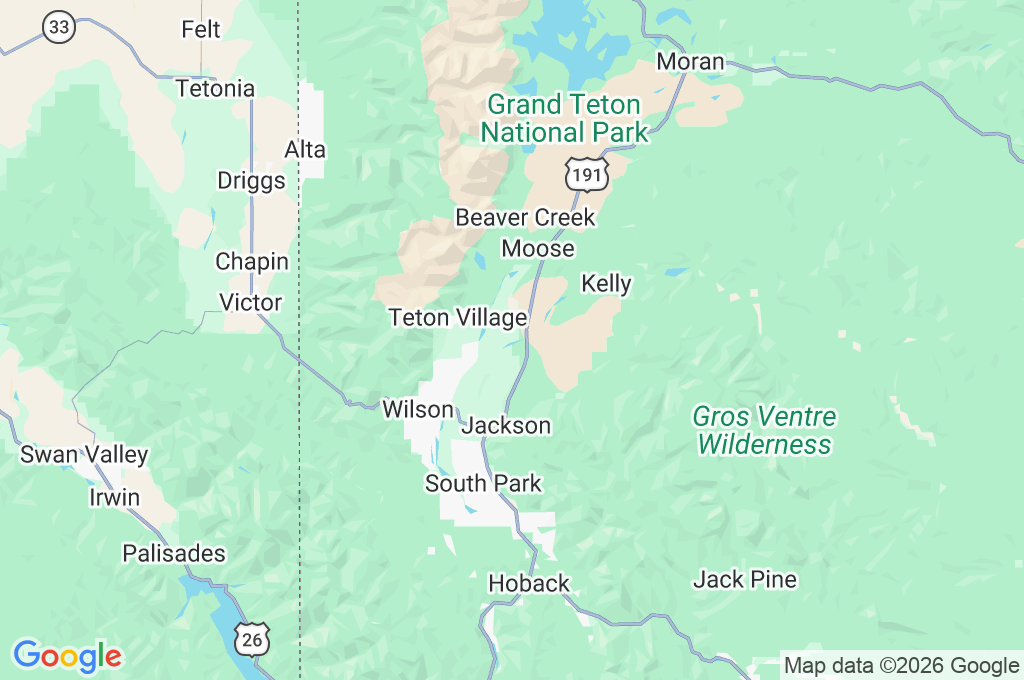 Club de golf y tenis Jackson Hole Area Map Club de golf y tenis Jackson Hole Area Map