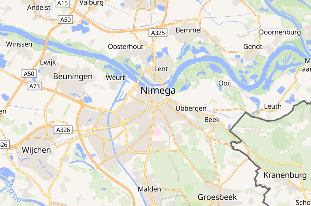 Nimega Area Map