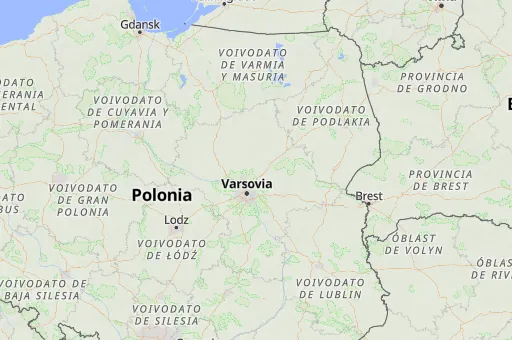 Map of Voivodato de Mazovia