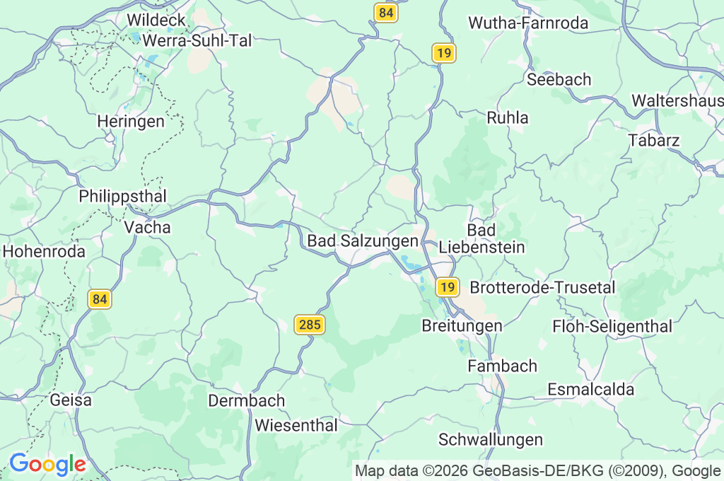 Bad Salzungen Area Map Bad Salzungen Area Map