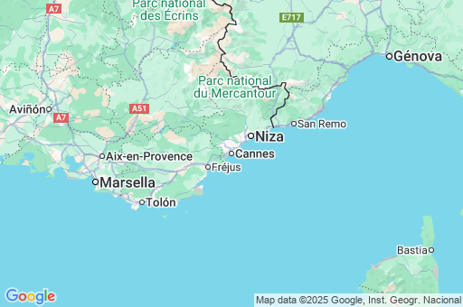 Map of Alpes Marítimos