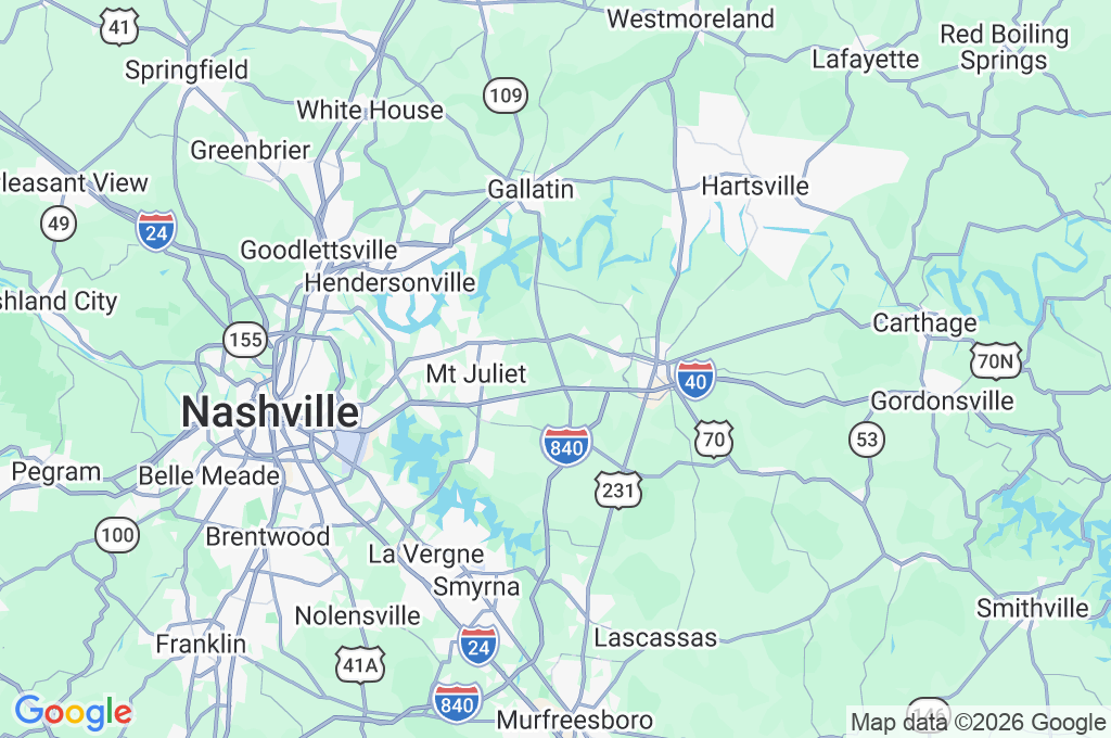 Lebanon Area Map