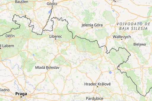 Map of Distrito de Semily