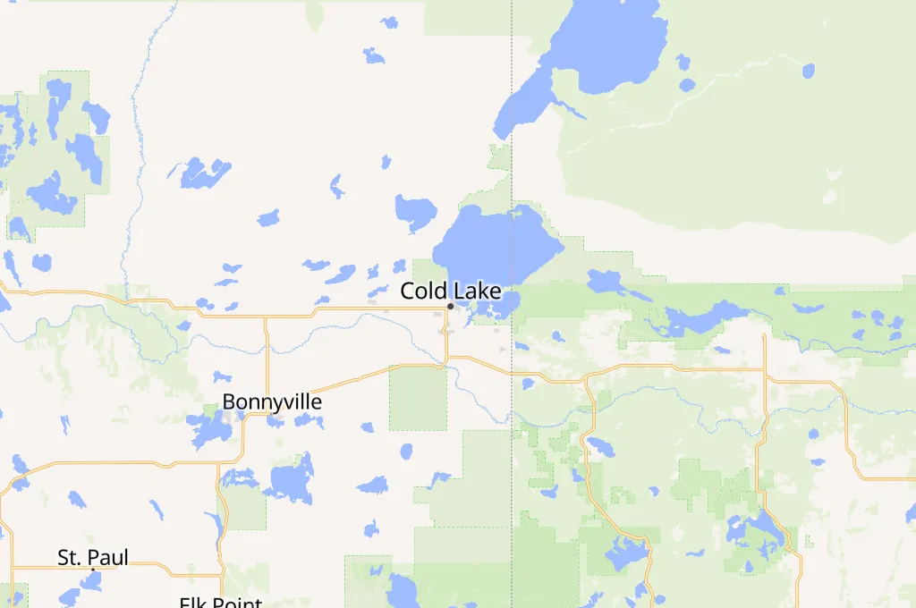 Cold Lake Area Map