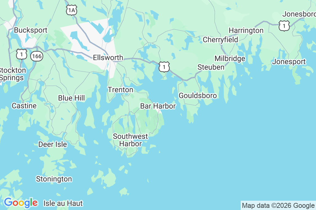 Bar Harbor Inn Area Map Bar Harbor Inn Area Map