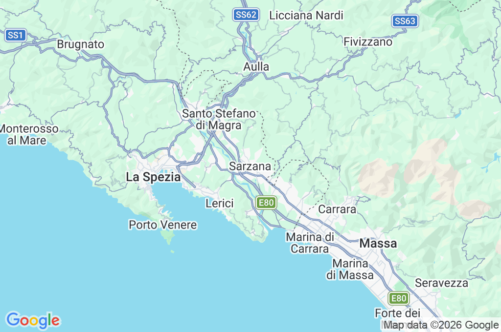 Sarzana Area Map