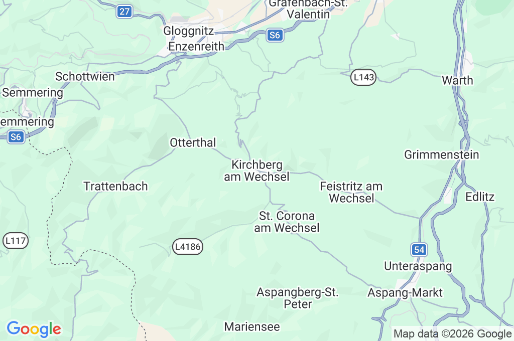 Kirchberg am Wechsel Area Map