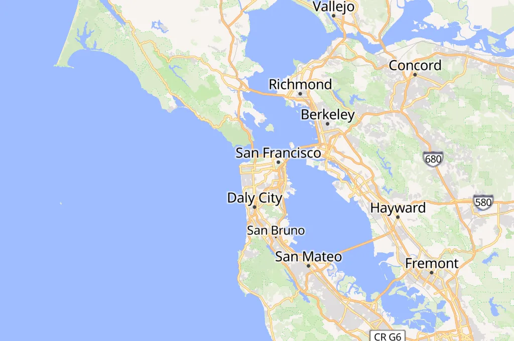 Academia de Ciencias de California Area Map Academia de Ciencias de California Area Map